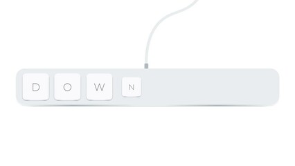 Poster - Download word written with computer buttons over white background