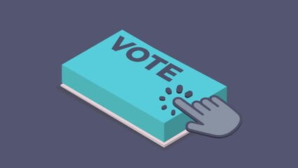 Poster - Vote computer keyboard key. Keyboard keys icon button. Keys, button
