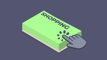 Fototapete - Shopping computer keyboard key. Keyboard keys icon button. Keys, button