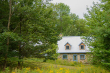 Typical Architecture Of A Canadian House On The Countryside In The Province Of Quebec