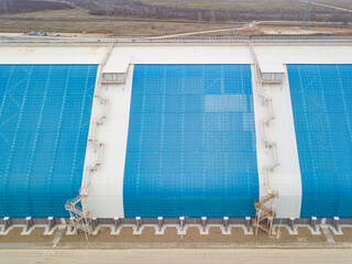 Canvas Print - Storehouse of potash fertilizer plant production.