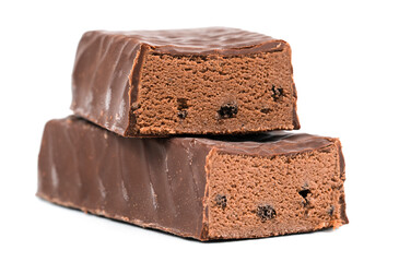 protein bar cut in half