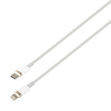 Cable With Type-C And Lightning Connector, Isolated On White Background