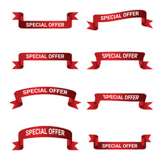 Wall Mural - modern ribbon banner design vector.
