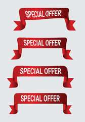 Wall Mural - modern ribbon banner design vector.