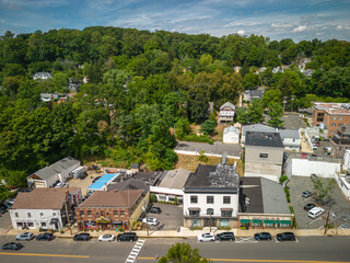 Wall Mural - Aerial Drone of Bernardsville New Jersey