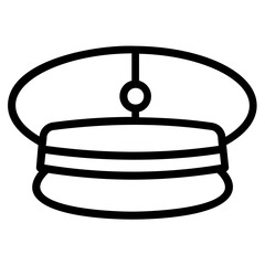 Sticker - An army cap in trendy line icon