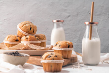 Chocolate Chip Muffins With Milk