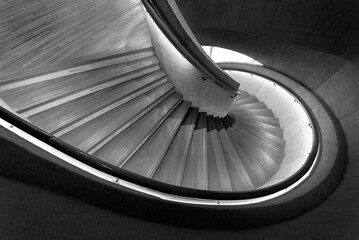 Poster - Modern spiral staircase. Contemporary architecture abstract background