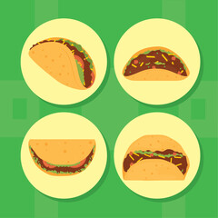 Poster - set of tacos food