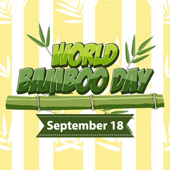 Canvas Print - World bamboo day logo banner