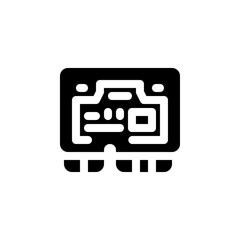 Fototapete - wlan card vector icon. computer component icon solid style. perfect use for logo, presentation, website, and more. simple modern icon design solid style