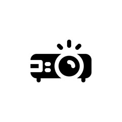 Poster - projector vector icon. computer component icon solid style. perfect use for logo, presentation, website, and more. simple modern icon design solid style