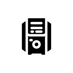 Poster - cpu vector icon. computer component icon solid style. perfect use for logo, presentation, website, and more. simple modern icon design solid style