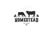 homestead and crop or livestock template vector logo design inspiration