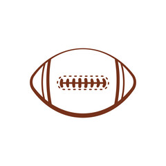 Wall Mural - Vector pattern design oval ball in sports american football popular sport competition to find winner