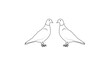 Dove line art and logo template