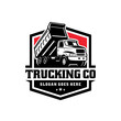 dump truck illustration logo vector