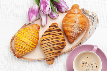 Wall Mural - Various croissants