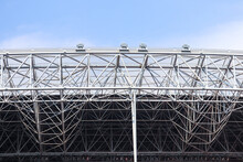 Construction Of Supporting Frame For The Roof Of The Jakarta International Stadium