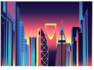 Fototapete - Riyad skyline vector illustration