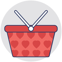 Canvas Print - Basket Vector Icon