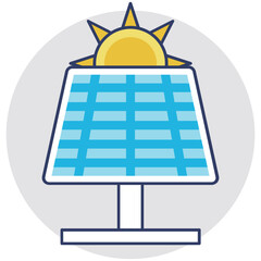 Wall Mural - Solar Panel Vector Icon