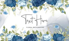 Beautiful Blue Floral Background Design