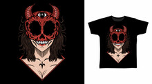Girl Devil Tshirt Design Concepts