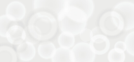 Fototapete - White and grey abstract modern transparency circle presentation background. Vector circles template vector design
