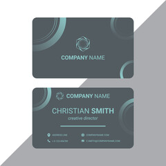 dark gray simple business card design