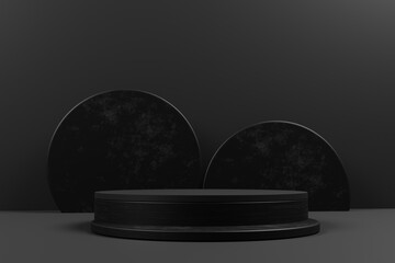 Poster - 3d rendering product showcase with elegant podium on 3d rendering