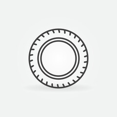Poster - Car Tire vector thin line concept icon