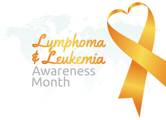 Wall Mural - vector graphic of lymphoma and leukemia awareness month good for lymphoma and leukemia awareness month celebration. flat design. flyer design.flat illustration.