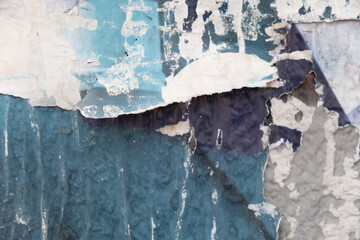 torn blue street poster background