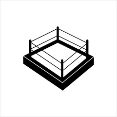 Wall Mural - Boxing Ring Icon, Boxing Match Area