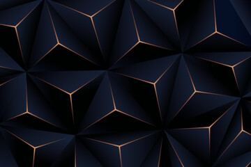 Vector texture of a blue pyramid with glowing peaks. 3D effect