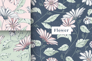 Wall Mural - vintage beautiful Floral Seamless Pattern