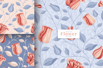 Wall Mural - beautiful vintage Floral Pattern collection