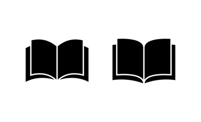 Book icon vector. open book sign and symbol. ebook icon