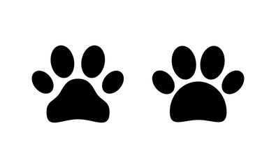 Paw icon vector. paw print sign and symbol. dog or cat paw