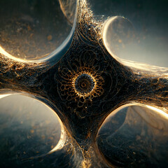 Poster - magical fractal in the space 