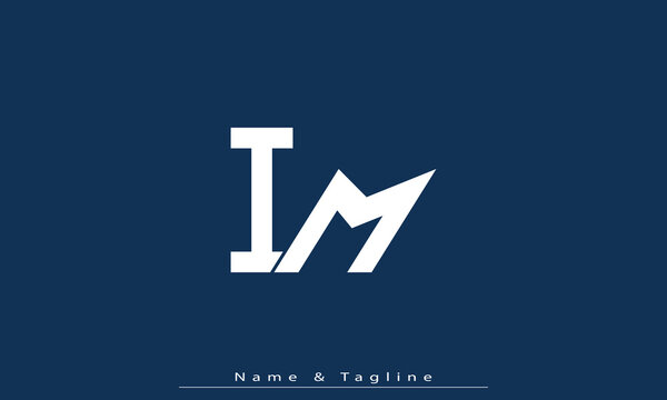 Alphabet letters Initials Monogram logo IM , MI