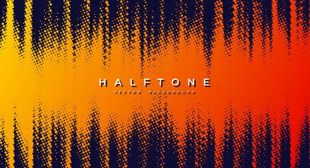 Poster - Halftone dotted background. abstract polka dot style texture abstract halftone dot pattern.