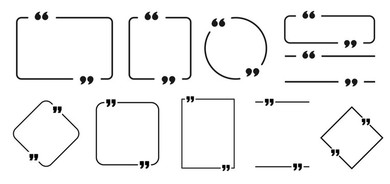 Quote box frame vector icon