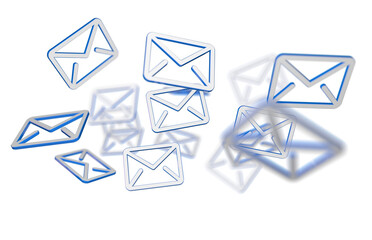 Aufkleber - Approved email and spam message displayed on a futuristic interface