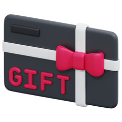 Poster - gift card 3d render icon illustration