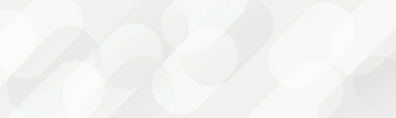 Fototapete - White and grey abstract modern transparency circle presentation background.  Paper banner with drop shadows on white background. Vector illustration
