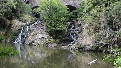 Canvas Print - fast trockener Wasserfall bei Pyrmont