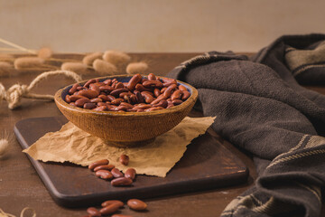 Red beans in a ceramic bowl